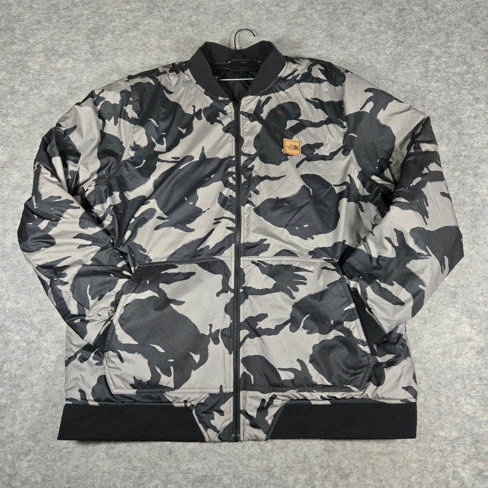 The North Face Jester Jacker Reversible XXL Bomber Camo Black Diamond Quilted
